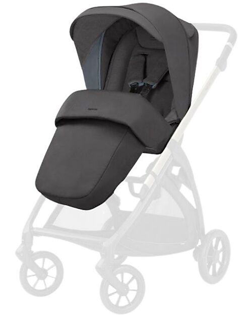 Inglesina Electa System Duo - Upper Black - Seduta Passeggino + Culla Standup Passeggini Trio e Duo