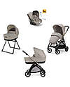 Inglesina Electa System Quattro - Battery Beige - Passeggino + Culla Standup + Seggiolino Auto Darwin Recline Passeggini Trio e Duo