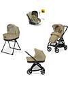Inglesina Electa System Quattro - Dumbo Caramel - Passeggino + Culla Standup + Seggiolino Auto Darwin Recline Passeggini Trio e Duo