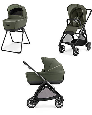 Inglesina Electa System Quattro DUO - Loft Green - Passeggino + Culla Standup + Telaio Iron Black Passeggini Trio e Duo