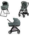 Inglesina Electa System Quattro DUO - Studio Grey - Passeggino + Culla Standup + Telaio Iron Black Passeggini Trio e Duo
