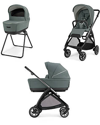 Inglesina Electa System Quattro DUO - Studio Grey - Passeggino + Culla Standup + Telaio Iron Black Passeggini Trio e Duo