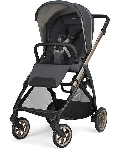 Inglesina Electa System Quattro - Garage Grey - Seduta All Season + Culla Open Up + Standup + Seggiolino Auto Darwin Recline Passeggini Classici