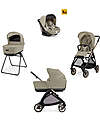 Inglesina Electa System Quattro - Hangar Beige - Passeggino + Culla Standup + Seggiolino Auto Darwin Infant I-Size + Telaio Bronze Black Passeggini Trio e Duo