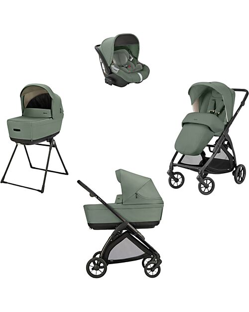 Inglesina Electa System Quattro - Murray Green - Passeggino + Culla Standup + Seggiolino Auto Darwin Passeggini Trio e Duo