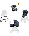 Inglesina Electa System Quattro - Rooftop Blue - Seduta All Season + Culla Open Up + Standup + Seggiolino Auto Darwin Recline Passeggini Classici