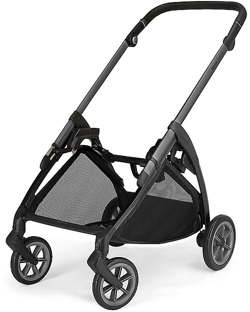 Inglesina Electa System Quattro - Studio Grey - Passeggino + Culla Standup + Seggiolino Auto Darwin Recline EVO + Telaio Iron Black+ Base Rotante Darwin 360° Passeggini Trio e Duo