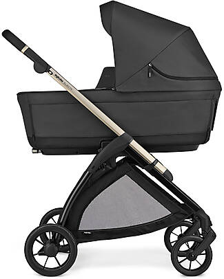 Inglesina Electa System Quattro - Upper Black - Seduta All Season + Culla Open Up + Standup + Seggiolino Auto Darwin Recline Passeggini Trio e Duo