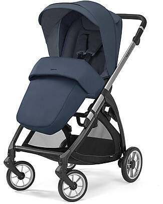 Inglesina Passeggino Electa Silver Black - Hudson Blue - Ideale per la Città Passeggini Classici