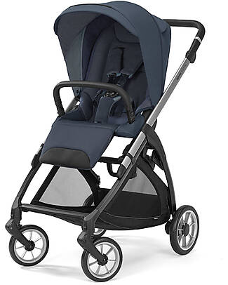 Inglesina Passeggino Electa Silver Black - Hudson Blue - Ideale per la Città Passeggini Classici