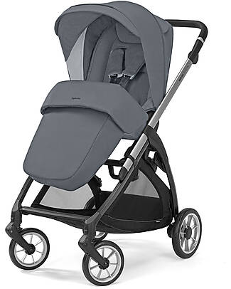 Inglesina Passeggino Electa Silver Black - Union Grey - Ideale per la Città Passeggini Classici