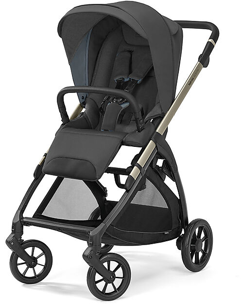 Inglesina Passeggino Electa - Upper Black + Telaio Iridio Black - Ideale per la Città Passeggini Classici