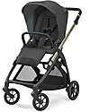 Inglesina Passeggino Electa - Upper Black + Telaio Iridio Black - Ideale per la Città Passeggini Classici