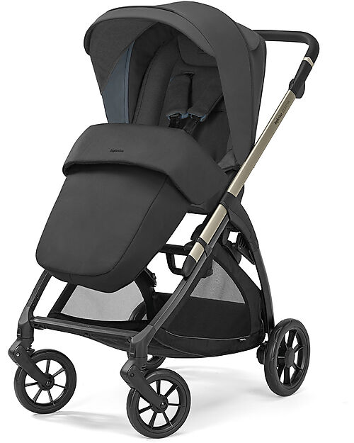 Inglesina Passeggino Electa - Upper Black + Telaio Iridio Black - Ideale per la Città Passeggini Classici