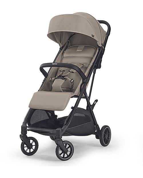 Inglesina Passeggino Now - Nero - Shot Beige - si Chiude da Solo con un Tocco Passeggini Leggeri