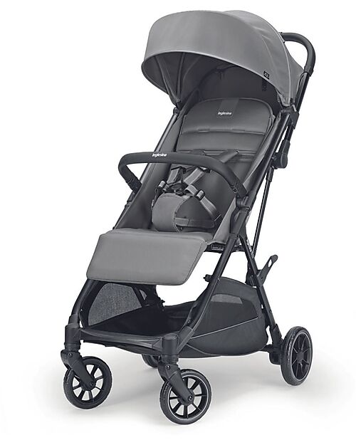 Inglesina Passeggino Now - Nero - Snap Grey - si Chiude da Solo con un Tocco Passeggini Leggeri