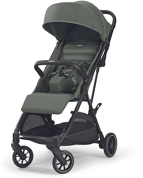 Inglesina Passeggino Now - Nero - Sprint Green - si Chiude da Solo con un Tocco Passeggini Leggeri