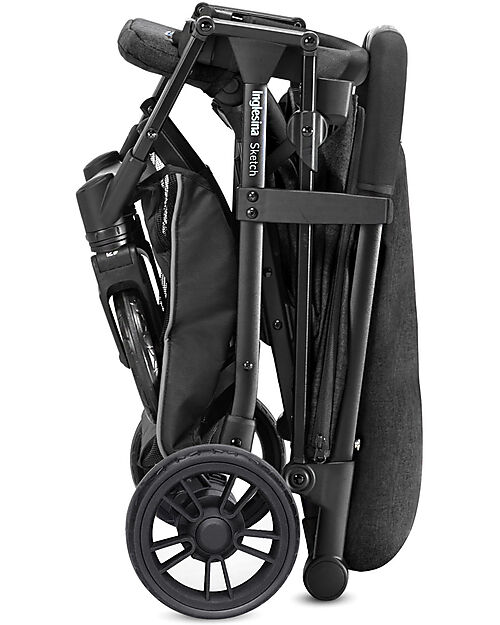 Inglesina Passeggino Sketch Nero - Total Black - Versatile per la Massima Praticità Passeggini Leggeri