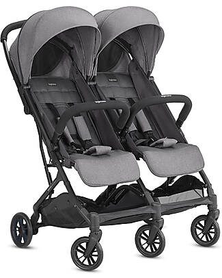 Inglesina Passeggino Twin Sketch - Nero e Grigio - Per Gemelli o Fratellini Vicini di Età Passeggini Gemellari