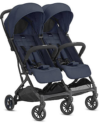 Inglesina Passeggino Twin Sketch - Nero e Navy - Per Gemelli o Fratellini Vicini di Età Passeggini Gemellari