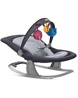 Inglesina Sdraietta Lounge - Pepper - con Toy Bar tre Pupazzetti e Music Box tre Melodie Sdraiette_