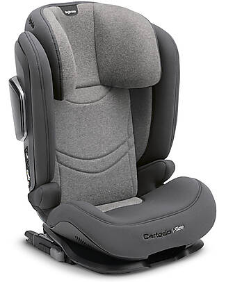Inglesina Seggiolino Auto Cartesio i-Size - Stone Grey - da 3 fino a 12 Anni Seggiolini Auto Gruppo 1/2/3