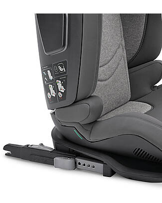 Inglesina Seggiolino Auto Cartesio i-Size - Stone Grey - da 3 fino a 12 Anni Seggiolini Auto Gruppo 1/2/3