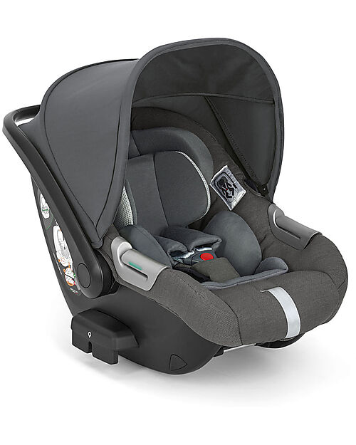 Inglesina Seggiolino Auto Darwin Infant i-Size - Aptica - Velvet Grey - dalla Nascita Fino ai 12 Mesi Seggiolini Auto Gruppo 0+/1