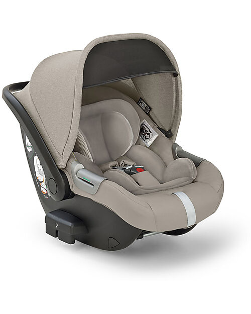 Inglesina Seggiolino Auto Darwin Infant i-Size - Electa - Buttery Beige - dalla Nascita Fino ai 12 Mesi Seggiolini Auto Gruppo 0+/1