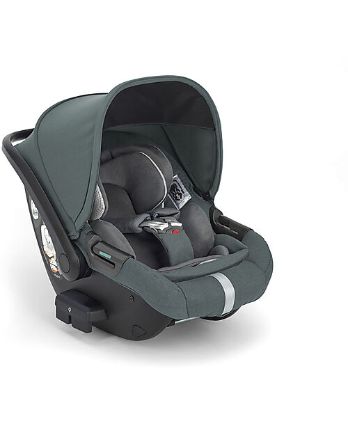 Inglesina Seggiolino Auto Darwin Infant Recline i-Size - Aptica - Emerald Green - dalla Nascita Fino ai 12 Mesi Seggiolini Auto Gruppo 0+/1