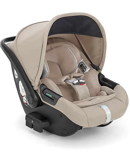 Inglesina Seggiolino Auto Darwin Infant Recline i-Size - Aptica - Pashmina Beige - dalla Nascita Fino ai 12 Mesi Seggiolini Auto Gruppo 0+/1