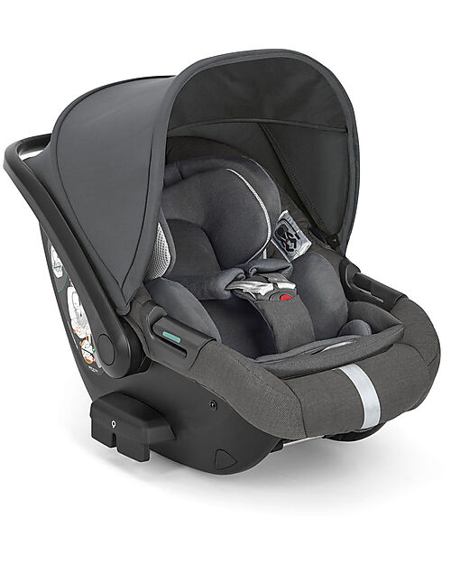 Inglesina Seggiolino Auto Darwin Infant Recline i-Size - Aptica - Velvet Grey - dalla Nascita Fino ai 12 Mesi Seggiolini Auto Gruppo 0+/1
