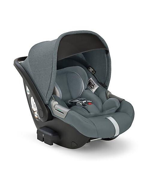 Inglesina Seggiolino Auto Darwin Infant Recline i-Size - Electa - Union Grey - dalla Nascita Fino ai 12 Mesi Seggiolini Auto Gruppo 0+/1
