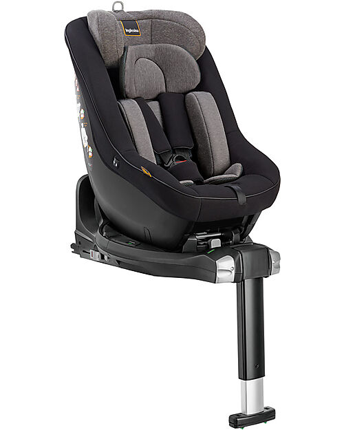 Inglesina Seggiolino Auto Darwin Next Stage i-Size - Vulcan Black - dalla Nascita Fino ai 4 Anni Seggiolini Auto Gruppo 0+/1