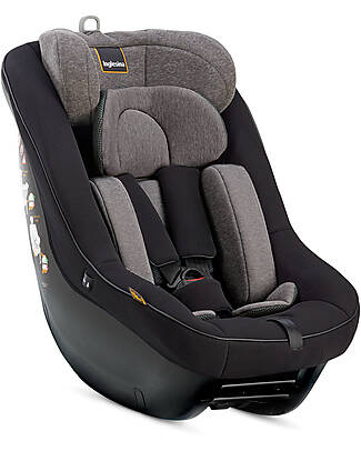 Inglesina Seggiolino Auto Darwin Next Stage i-Size - Vulcan Black - dalla Nascita Fino ai 4 Anni Seggiolini Auto Gruppo 0+/1