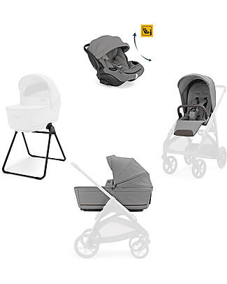 Inglesina System Quattro Aptica Darwin Recline EVO - Crystal Grey Passeggini Classici