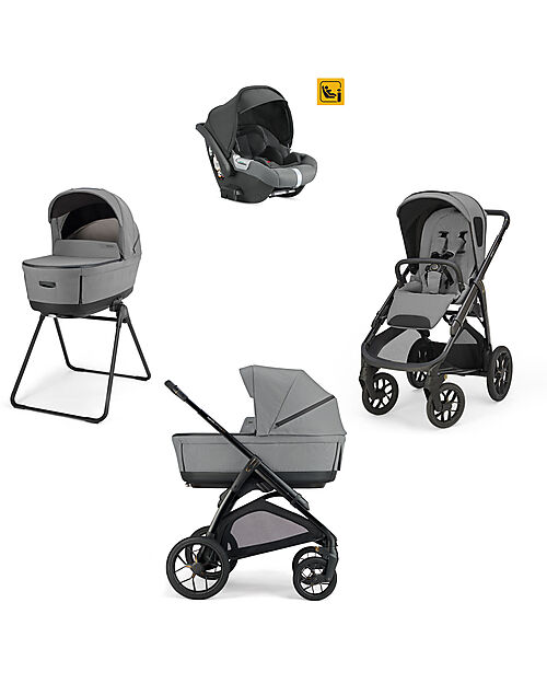 Inglesina System Quattro Aptica XT Darwin Canyon Grey + Telaio Nero Passeggini Trio e Duo
