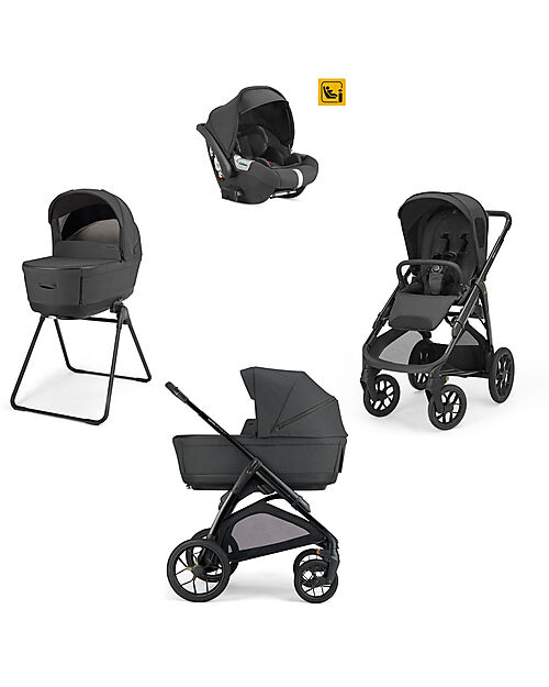 Inglesina System Quattro Aptica XT Darwin Magnet Grey + Telaio Nero Passeggini Trio e Duo