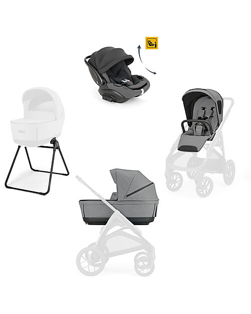 Inglesina System Quattro Aptica XT Darwin Recline EVO - Canyon Grey Passeggini Classici