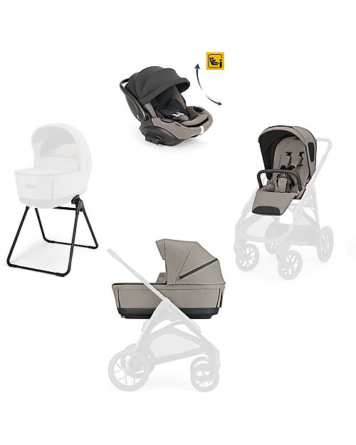 Inglesina System Quattro Aptica XT Darwin Recline EVO - Tundra Beige Passeggini Classici