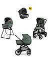 Inglesina System Quattro Aptica XT Darwin Taiga Green + Telaio Nero Passeggini Trio e Duo