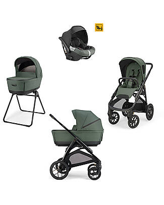 Inglesina System Quattro Aptica XT Darwin Taiga Green + Telaio Nero Passeggini Trio e Duo