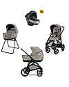 Inglesina System Quattro Aptica XT Darwin Tundra Beige + Telaio Nero Passeggini Trio e Duo
