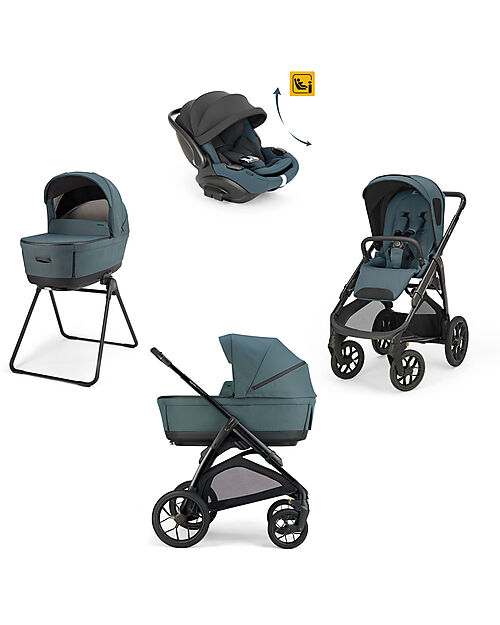 Inglesina System Quattro Aptica XT DRW-R-EVO Himalaya Blue + Telaio Nero Passeggini Trio e Duo