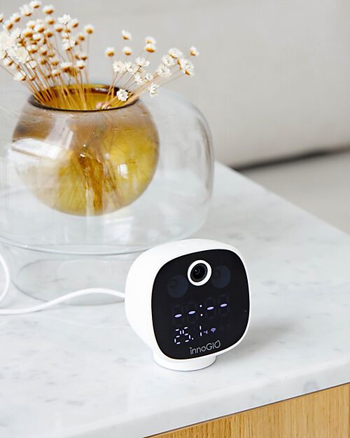Innogio GIOsafety Smart Clock Camera - Sveglia per Bambini con Telecamera Incorporata Baby Monitor