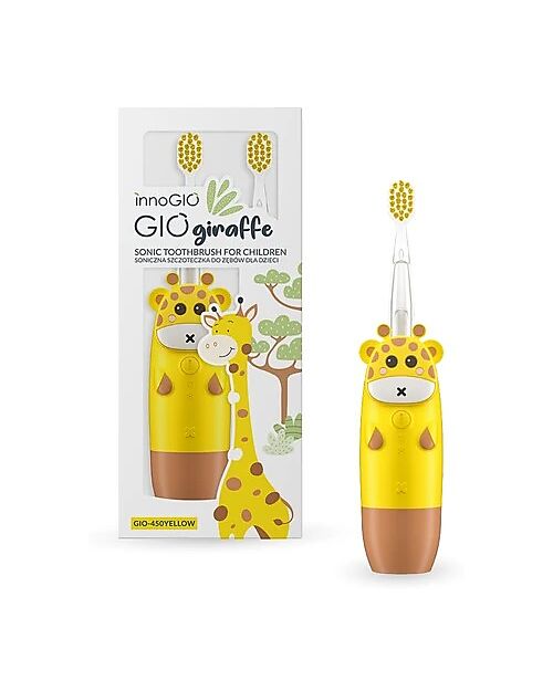 Innogio Spazzolino da Denti Elettrico - Giogiraffe Giallo - Dotato di Timer Spazzolini