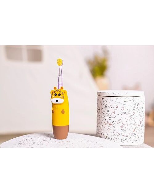 Innogio Spazzolino da Denti Elettrico - Giogiraffe Giallo - Dotato di Timer Spazzolini