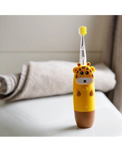 Innogio Spazzolino da Denti Elettrico - Giogiraffe Giallo - Dotato di Timer Spazzolini