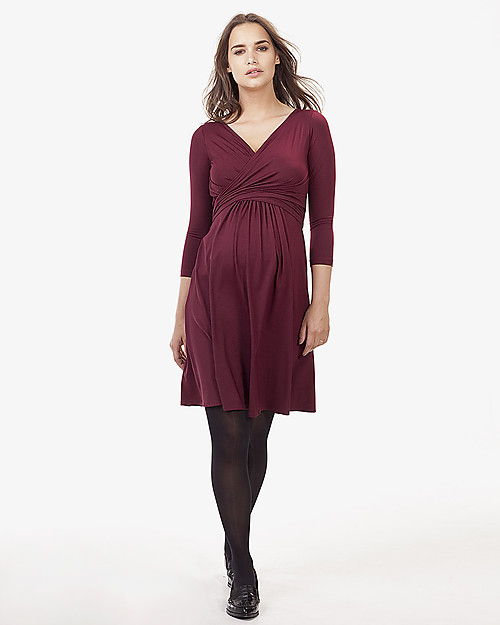 Isabella Oliver Emily Abito Premaman e Allattamento Bordeaux Vestiti_