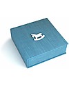 Italian Creative Book Scatola dei Ricordi ed Album Fotografico, Azzurro con Cavallo - 19x19 cm Album e Cofanetti